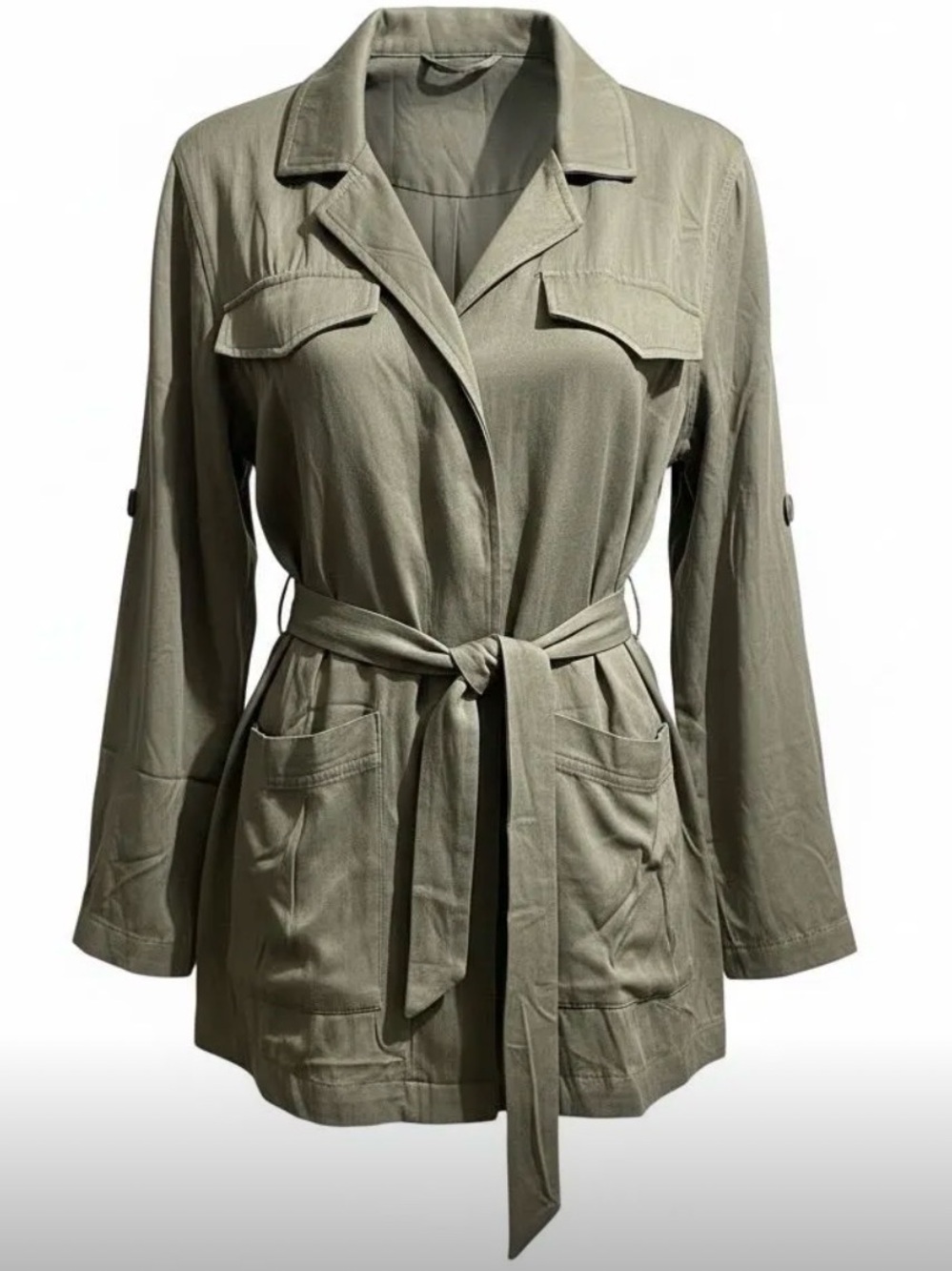 Hayden LA- Olive Utility Belted Jacket - Women's Coat